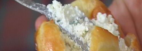 эклеры с начинкой из творога и зелени. Шаг 14