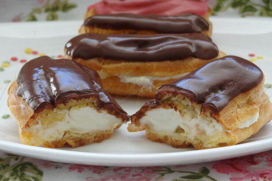 Рецепт эклеров с темным шоколадом