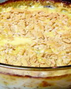 Капустная запеканка с плавленым сыром