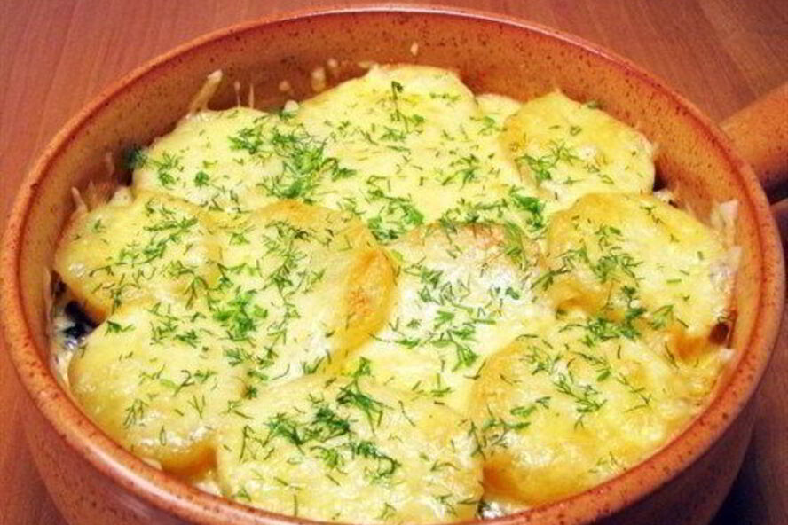 Рецепт картофельной запеканки с грибами и сыром