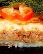 Картофельная запеканка с соусом Бешамель