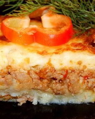 Картофельная запеканка с соусом Бешамель