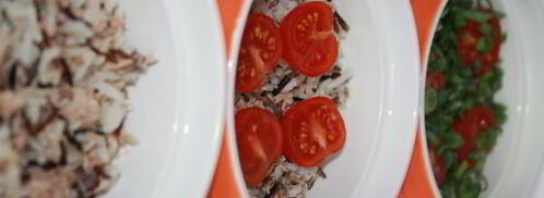 рисовая запеканка с тунцом и помидорами черри. Шаг 5