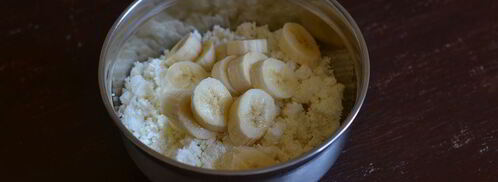 творожная запеканка с бананом. Шаг 3