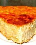 Творожная запеканка с яблоками и корицей на кефире