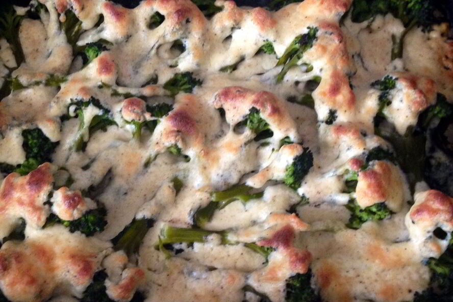 Рецепт запеканки из брокколи со сливками и сыром