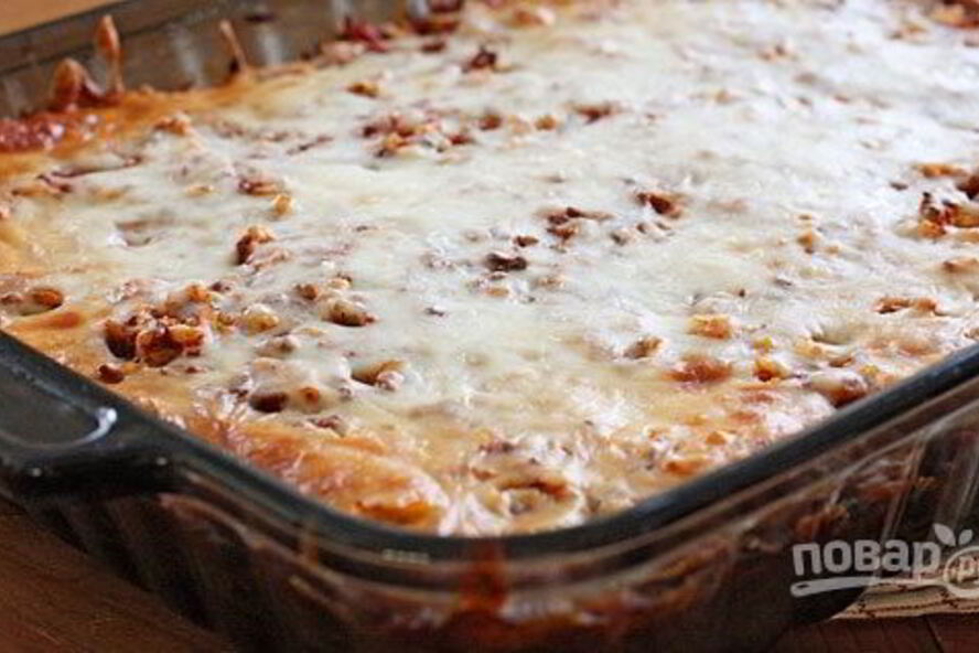 Рецепт запеканки из риса, капусты и фарша