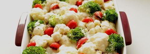 запеканка с тефтелями, брокколи и цветной капустой. Шаг 5