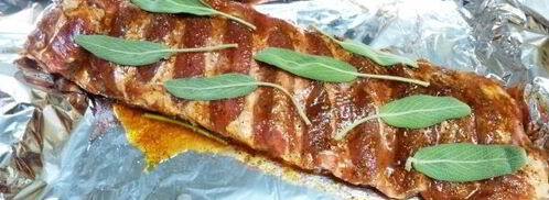 свиные ребрышки с сухой аджикой и шалфеем. Шаг 6