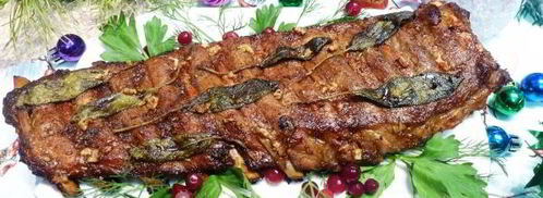 свиные ребрышки с сухой аджикой и шалфеем. Шаг 8