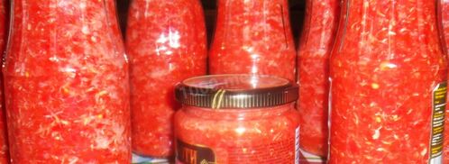 сырая аджика с хреном и помидорами на зиму. Шаг 4