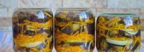 баклажаны с морковкой и луком на зиму. Шаг 9