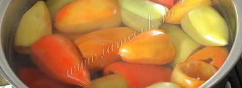 болгарский перец с капустой на зиму. Шаг 5