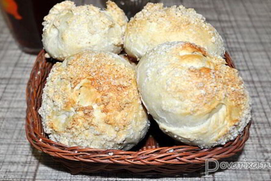 Рецепт булочек с джемом и штрейзелем