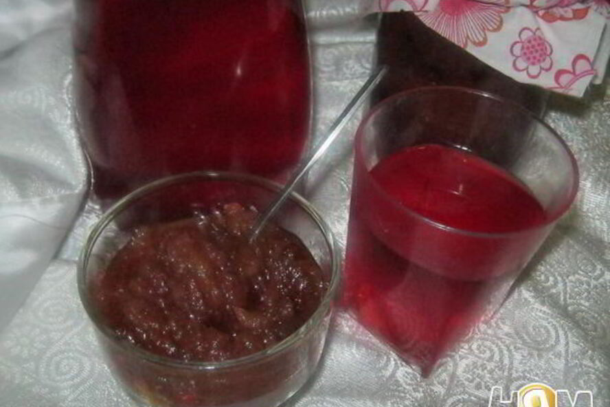 Рецепт компота и джем из яблок и смородины