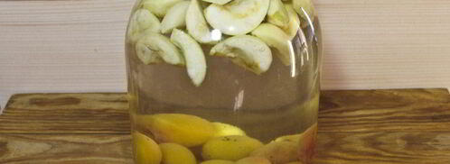 компот из абрикосов и яблок на зиму. Шаг 9