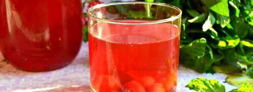 компот из клубники и черешни с мятой. Шаг 5