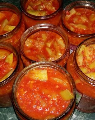 Лечо из огурцов и болгарского перца на зиму