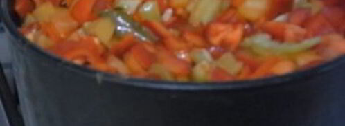 лечо на зиму с томатной пастой. Шаг 5