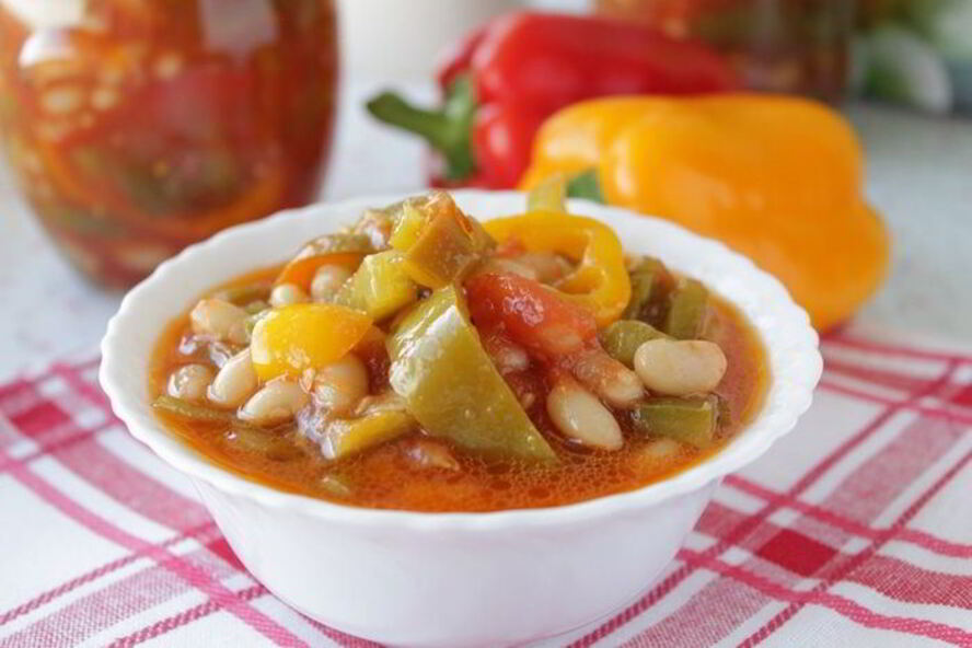 Рецепт лечо с фасолью