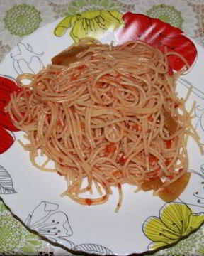 Макароны с лечо