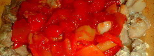 поджарка из свинины с лечо. Шаг 4