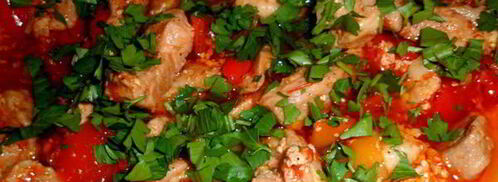 поджарка из свинины с лечо. Шаг 6