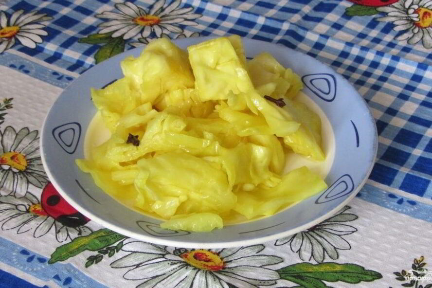 Рецепт капусты, маринованной кусочками на зиму