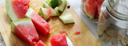 маринованные арбузы в банках на зиму. Шаг 4