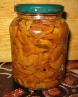 Маринованные лисички с яблочным уксусом