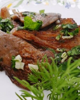 Вешенки жареные маринованные