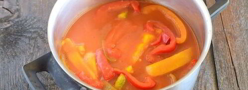 перец в томатном соке на зиму. Шаг 12