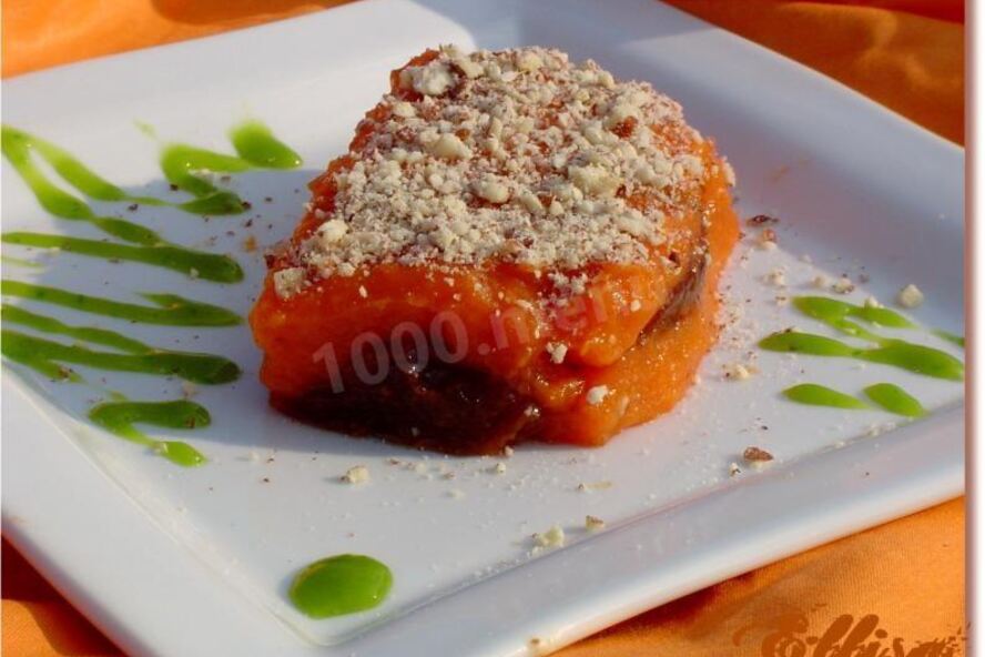 Рецепт пюре из тыквы со сливовым повидлом