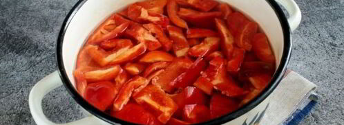 сладкий перец в помидорах без масла на зиму. Шаг 9