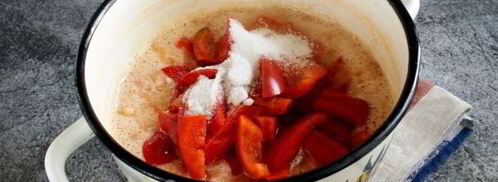 сладкий перец в помидорах без масла на зиму. Шаг 12