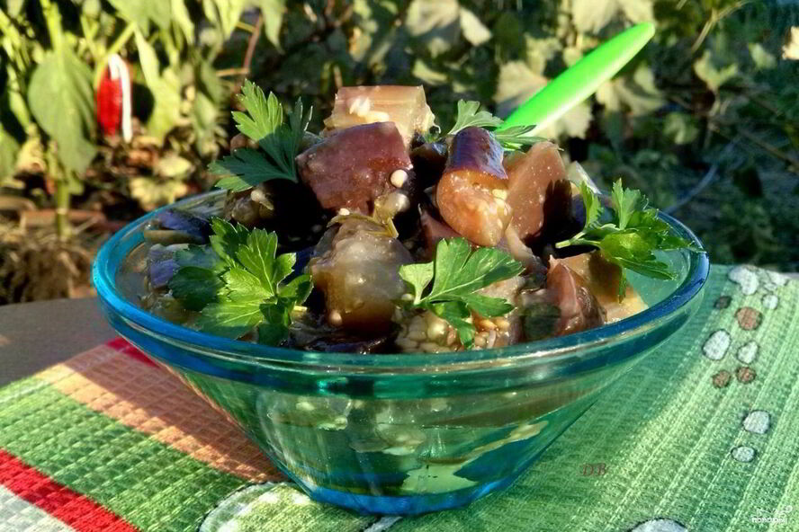 Рецепт малосольных баклажанов с чесноком