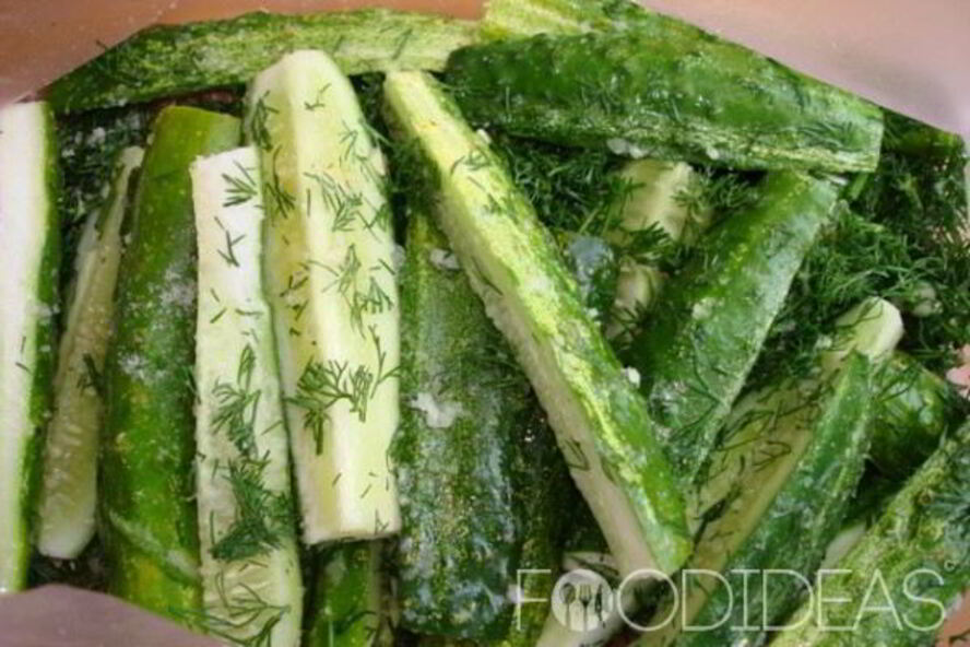 Рецепт малосольных огурцов в пакете