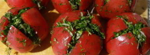 малосольные помидоры с зеленью. Шаг 7