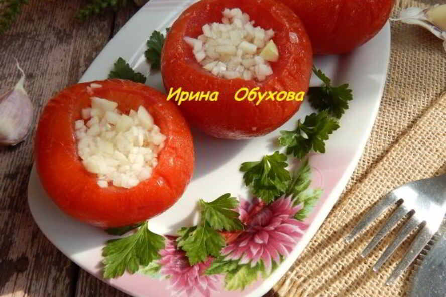 Рецепт помидоров малосольных с чесноком