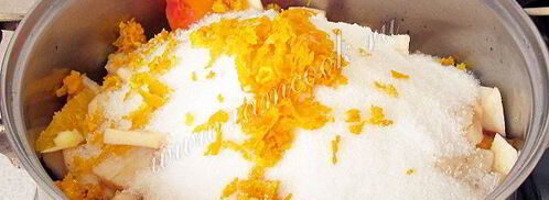 варенье из абрикосов и яблок с апельсином. Шаг 5