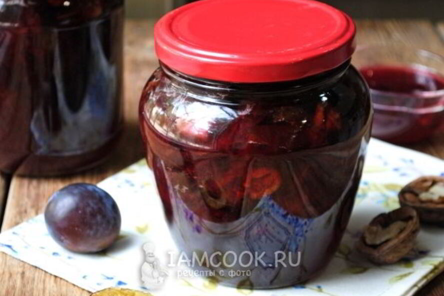 Рецепт варенья из слив с грецкими орехами
