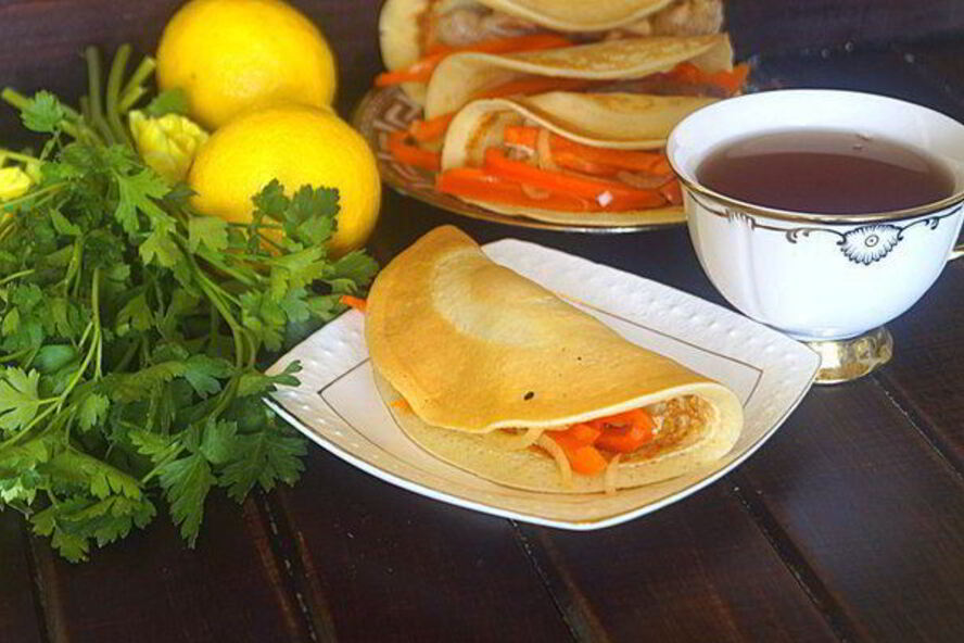 Рецепт блинчиков по мотивам такос