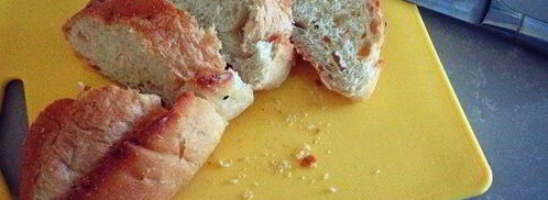 брускетта с баклажанами, мятой и топпингом. Шаг 4