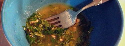 брускетта с баклажанами, мятой и топпингом. Шаг 8