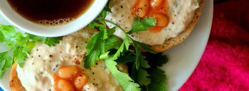 брускетта с горбушей и фасолью. Шаг 6