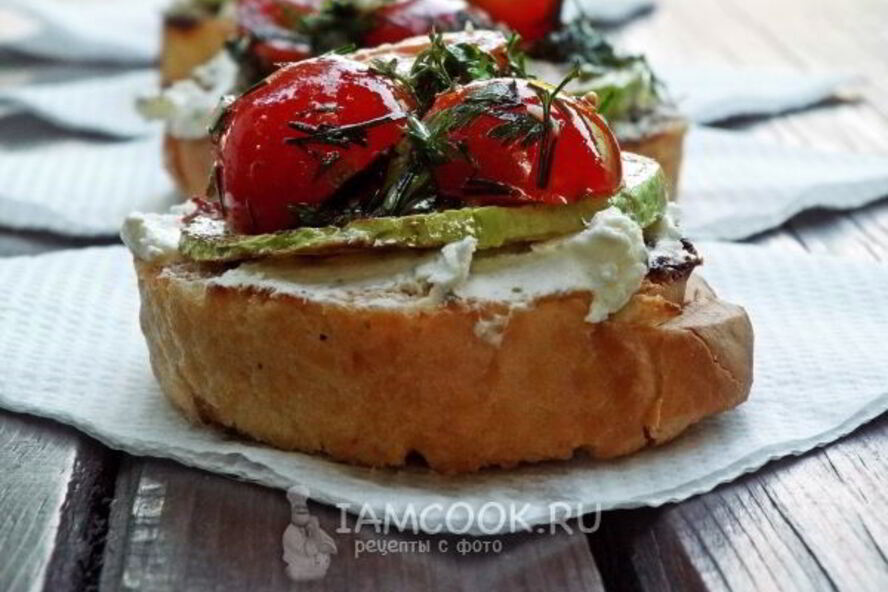 Рецепт брускетты с кабачками-гриль
