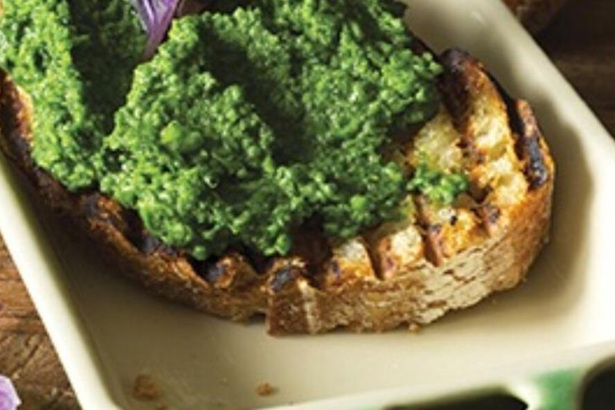 Рецепт брускетты с кремом из шпината