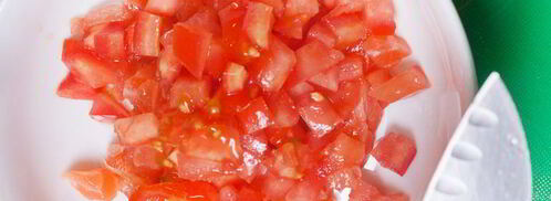 брускетта с лососем и томатами. Шаг 4