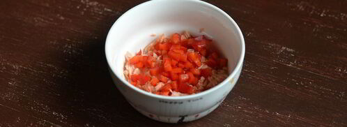 брускетта с рыбным салатом. Шаг 3