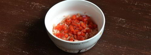 брускетта с рыбным салатом. Шаг 4